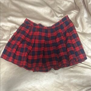 Red and Black Plaid Women's Skirt